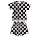 Checker friends black Waffle Knit Child and Women 100% Cotton
