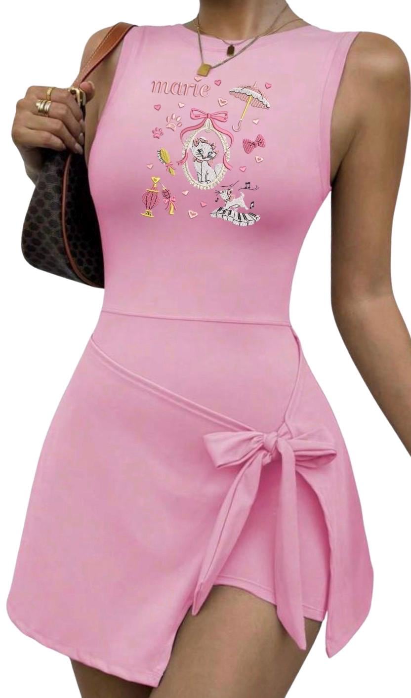 Disney Marie Tennis Dress, Embroidered Disney Outfit For Women