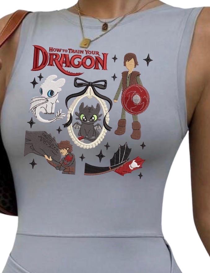 How to train your dragon embroidered Tennis Dress, Embroidered epic Outfit For Women