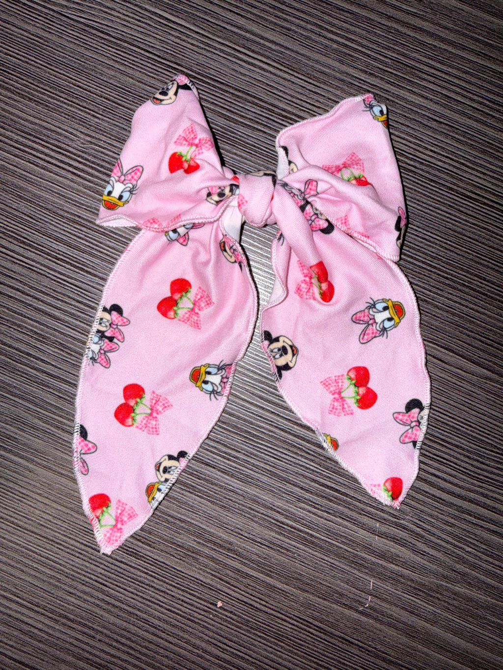 Pink Minnie and Daisy Hair Bow Clip
