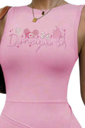 Disney World or DisneyLand pink on pink Tennis Dress, Disney Outfit For Women, Subtle Disney Dress