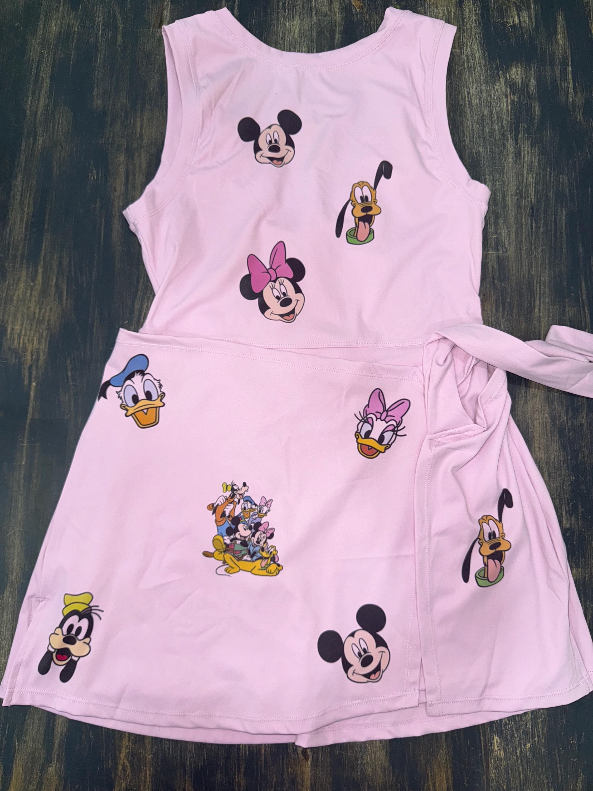 Disney Tennis Dress, Disney Outfit, PINK or NUDE Mickey and Friends Athletic Dress.