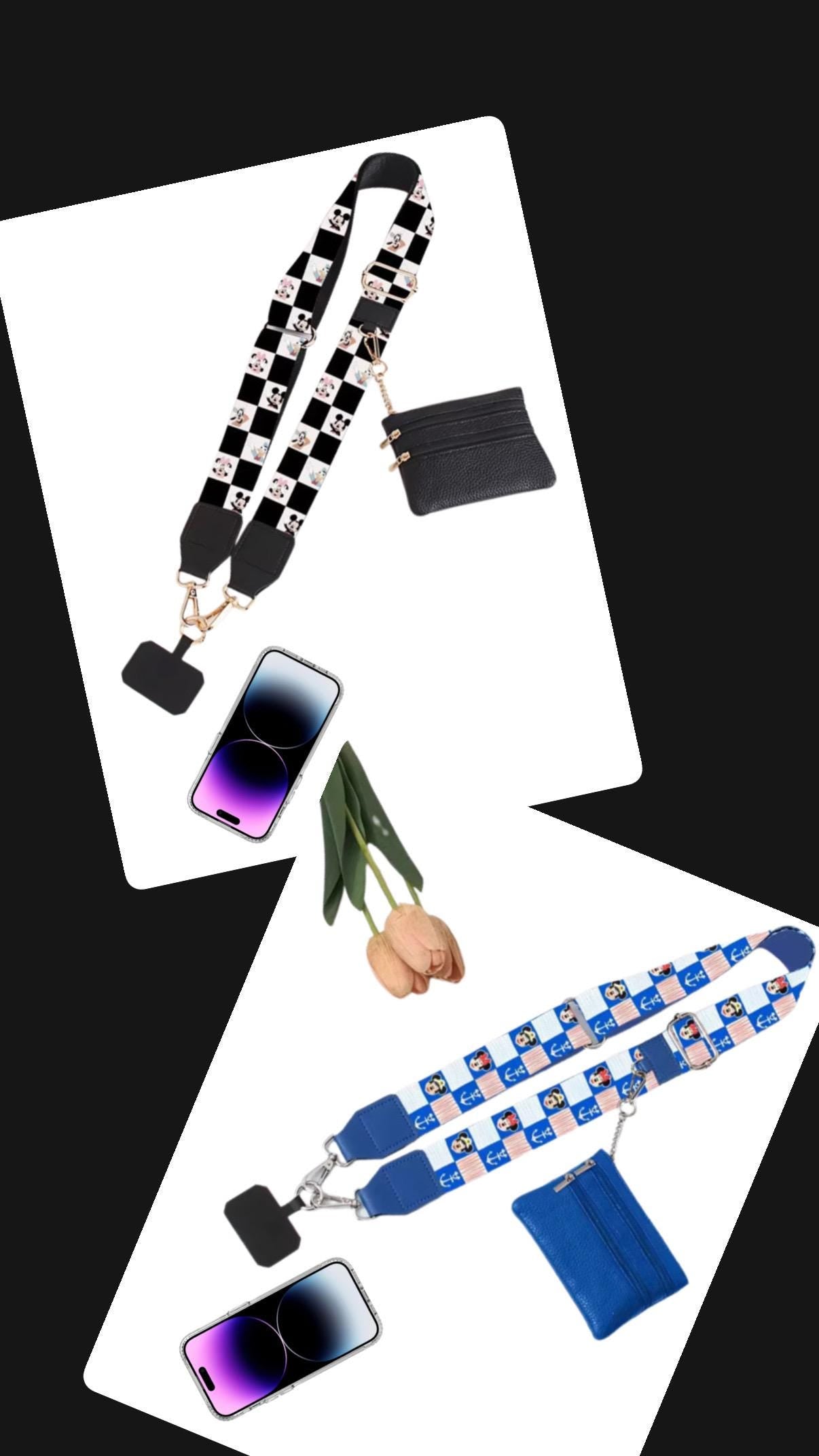 Hands-Free Phone Crossbody Strap with Mini Wallet Perfect for Disney Theme Parks Or Disney Cruise & Everyday Pre-Order Only