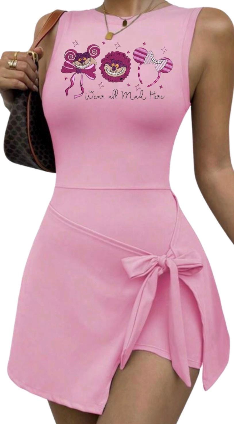 Cheshire Embroidered Disney Tennis Dress, Disney Outfit For Women