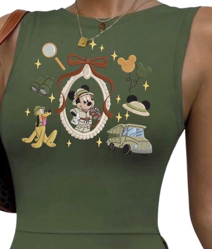 Disney Animal Kingdom Safari Mickey Tennis Dress, Embroidered Disney Outfit For Women